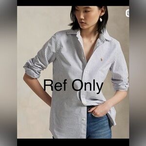 Ralph Lauren Classic Blue Stripe Button-Down Shirt -